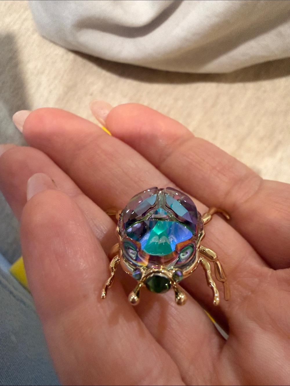 Swarovski Iridescent Crystal Scarab Beetle - Picture 3 of 4